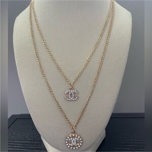 Fashion Necklace 2 Layer Gold NWOT